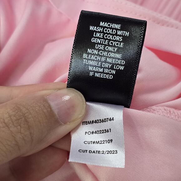 Torrid Dress Womens 1X Pink Pleated Maxi Spaghetti Strap Pockets Gender Reveal - Picture 5 of 11